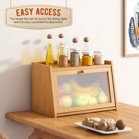 GHWIE bread box interior capacity accommodates various breads and pantry items.