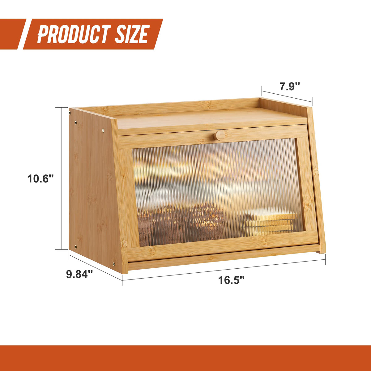 GHWIE natural finish complements any kitchen while keeping bread fresh and accessible.