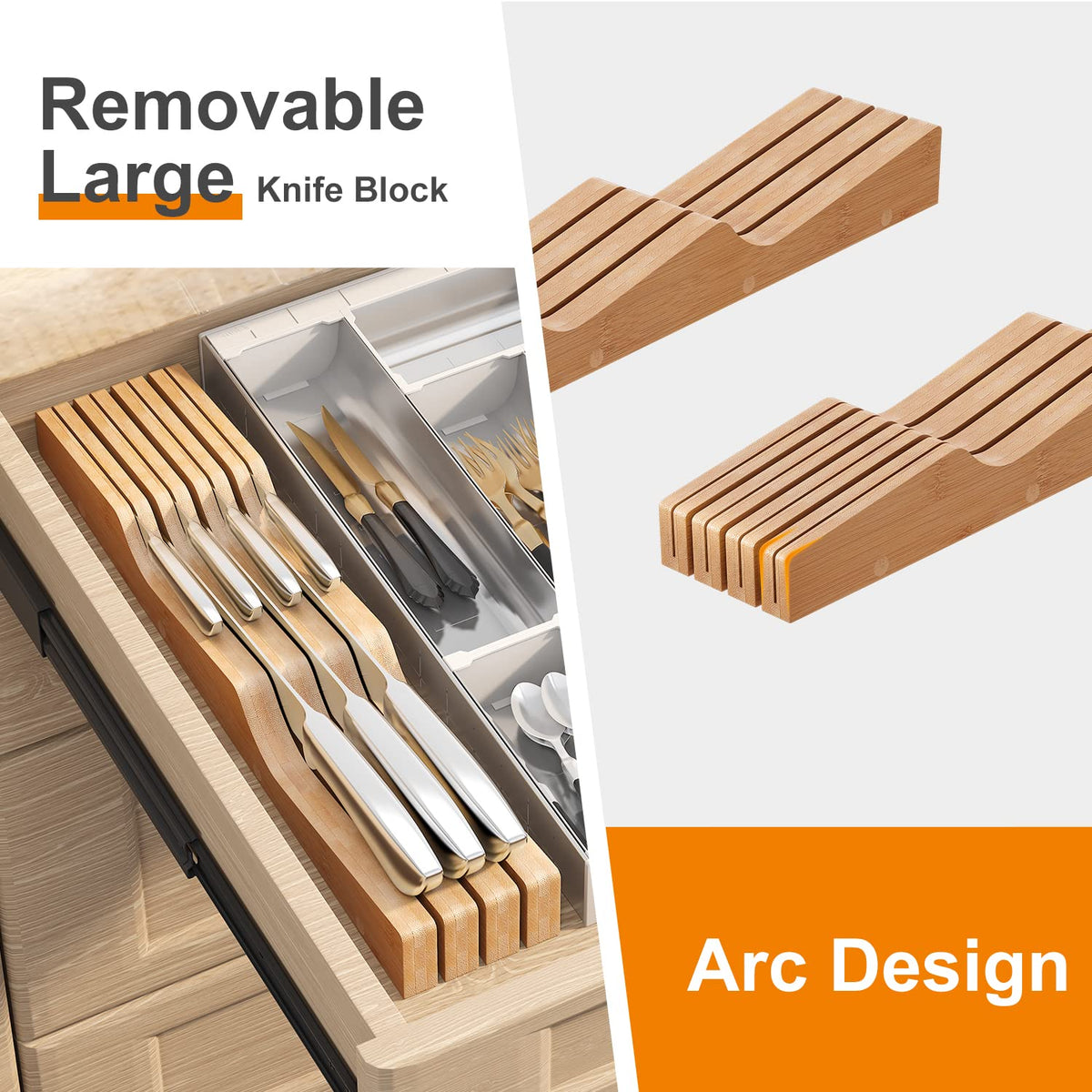 Moso timber bamboo material highlights sustainability and durability for kitchen storage.