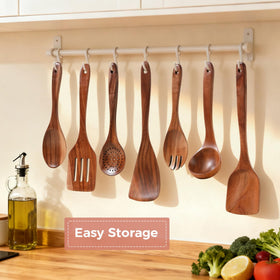 GianAbor safe wooden kitchen tools non-toxic and heat-resistant for cookware