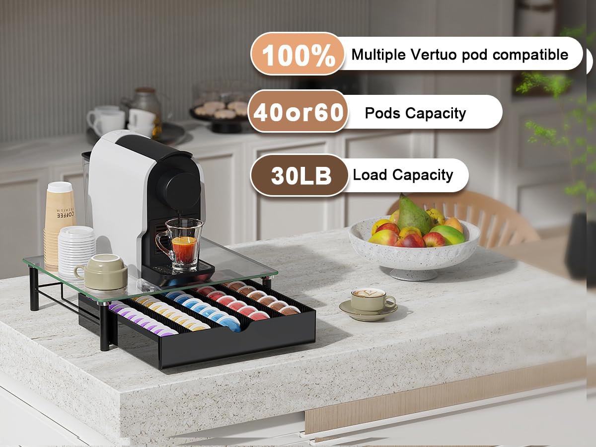 Gianotter crystal glass Vertuo pod drawer makes a thoughtful coffee gift