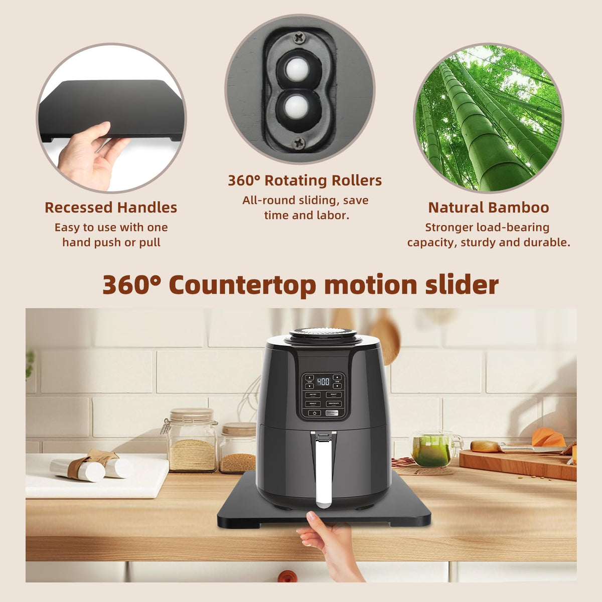 GIASSVIO appliance slider compatible with Breville, Keurig, and Ninja.