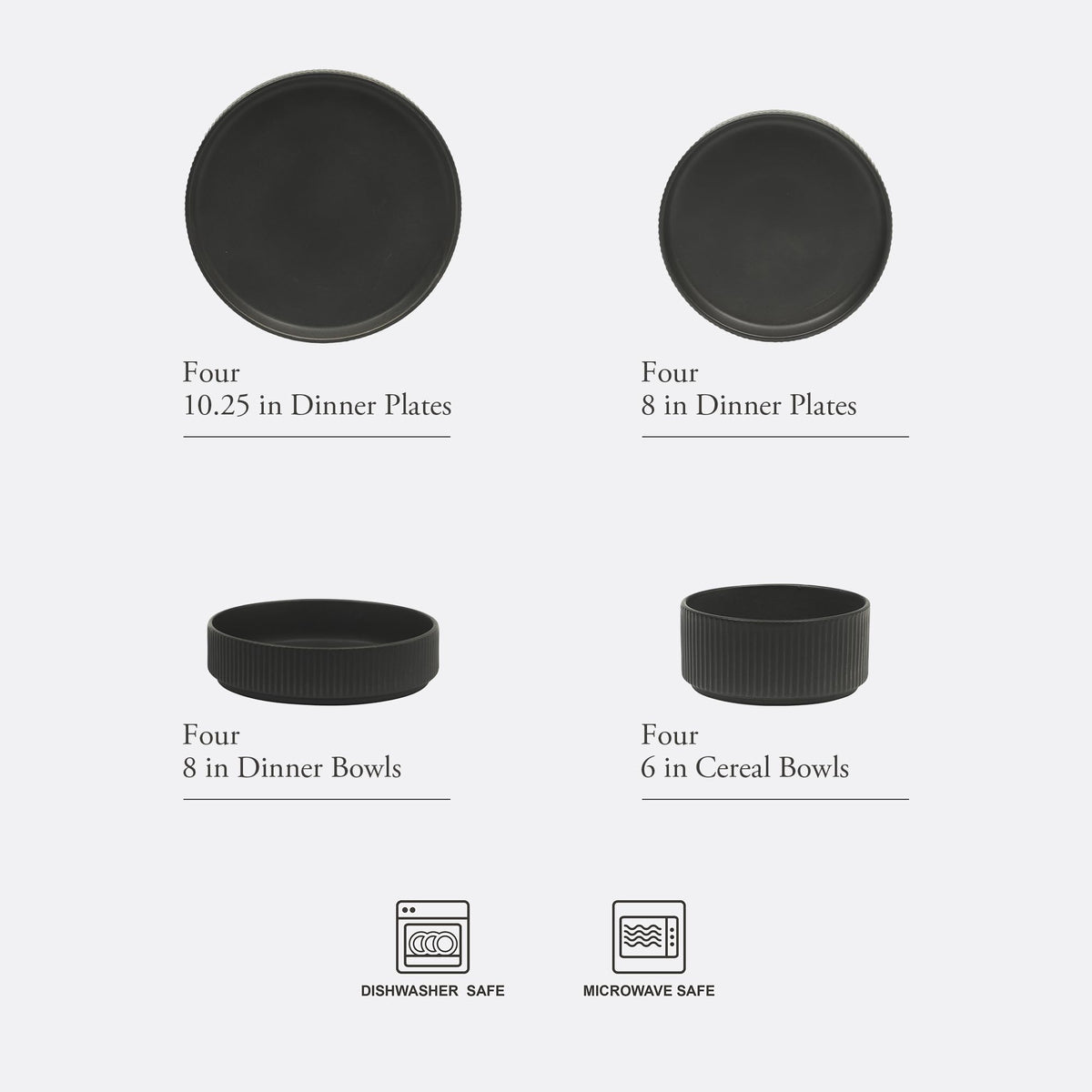 Gibson Elite Deerfield dessert plates with reactive glaze for sophisticated table styling