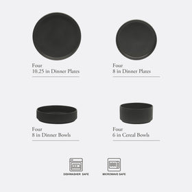 Gibson Elite Deerfield dessert plates with reactive glaze for sophisticated table styling