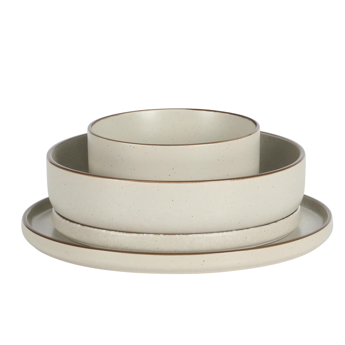 Gibson Elite Gelston stackable plates save cabinet space.