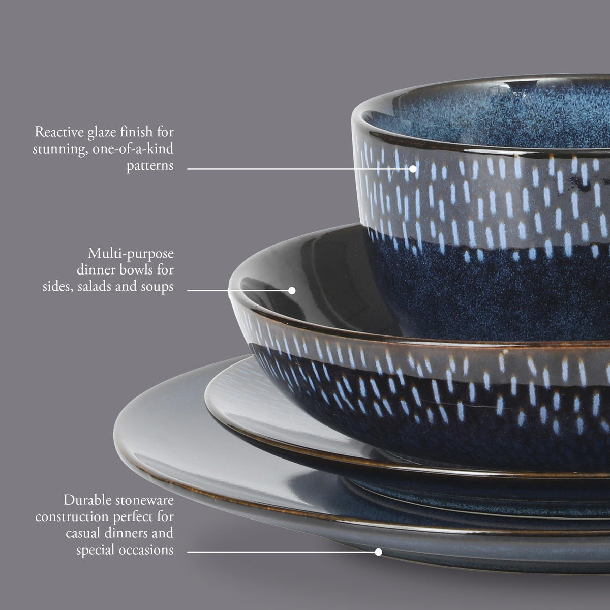 Gibson Elite Matisse cereal bowl with double-bowl convenience for soups and cereals.