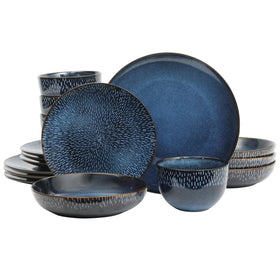 Gibson Elite Matisse dinner plate with cobalt glaze for stylish everyday dining.