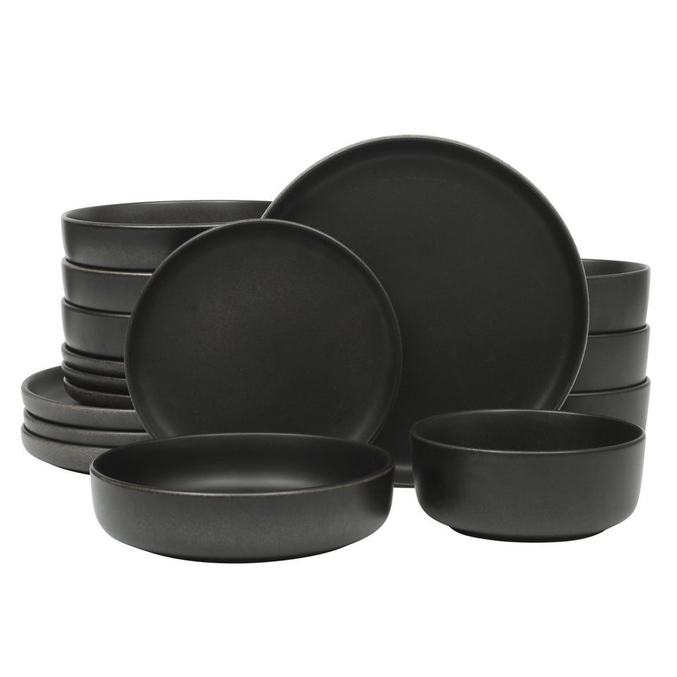 Gibson Elite Pasco 10.5-inch dinner plate with durable non-porous stoneware for everyday meals.