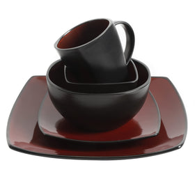 Gibson Elite Soho Lounge square mug with comfortable grip in red and black.