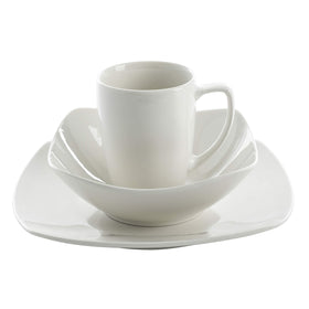 Gibson Home Amelia Court mug: white square porcelain, microwave-friendly for coffee moments