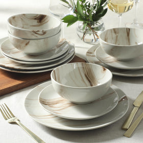 Gibson Home Cloudlight stack demonstrates chip-resistant porcelain construction.