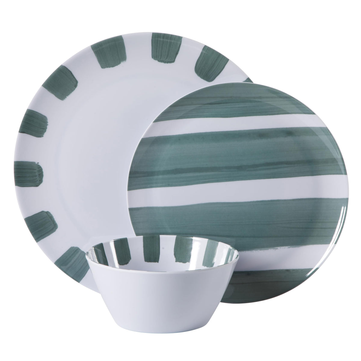 Gibson Home Cottage Stripes gift-ready set suits weddings and housewarmings.