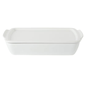 Gibson Home Gracious Dining serving platter with lid removed for serving