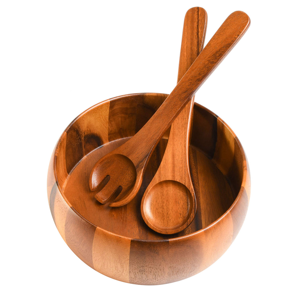 Stacked Laurel bowls and servers demonstrating compact storage and versatile dining.