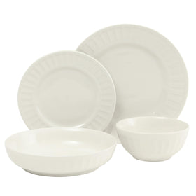 Gibson Home Melbourne entertaining-table setup highlights timeless dinnerware.