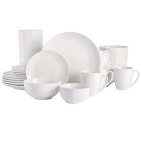Gibson Home Oslo 8-piece dinner plate set in porcelain for everyday meals.