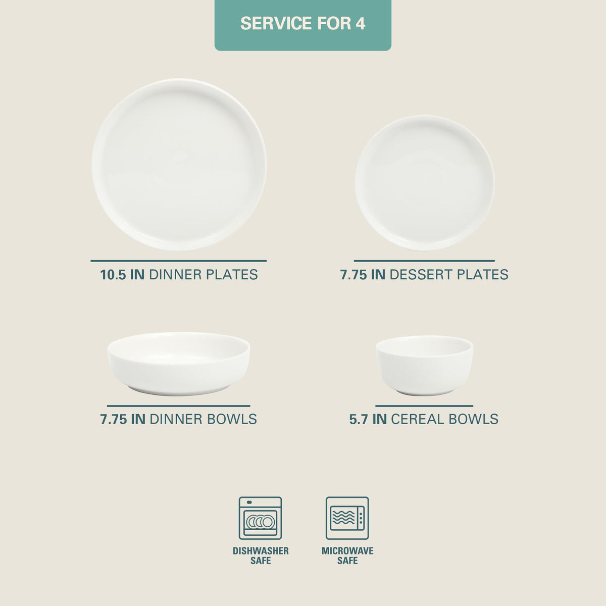 Gibson Home Oslo 8-inch dessert plate in pearl white for dessert service.