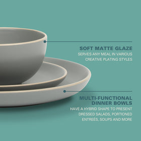 Gibson Home Rockaway 6-inch bowls ideal for soups or salads in everyday meals.