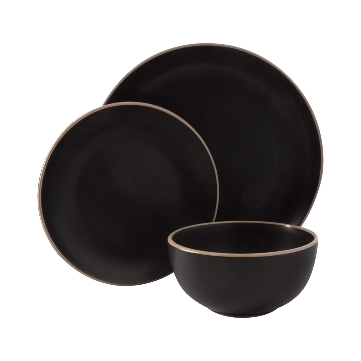 Gibson Home Rockaway 8-inch dessert plate with modern matte glaze finish.