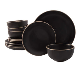 Gibson Home Rockaway 10.5-inch dinner plate with durable stoneware for everyday meals.
