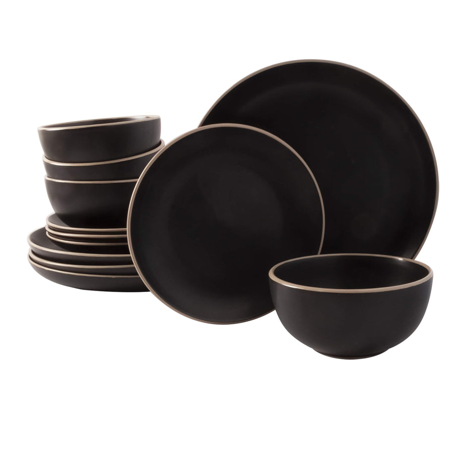 Gibson Home Rockaway 10.5-inch dinner plate with durable stoneware for everyday meals.