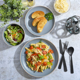 Gibson Home Rockaway service for four blue set ideal for daily dining