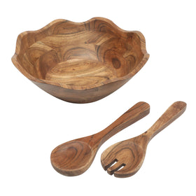 Gibson Home Sandhurst 12-inch scalloped salad bowl for vibrant salads and stylish presentation