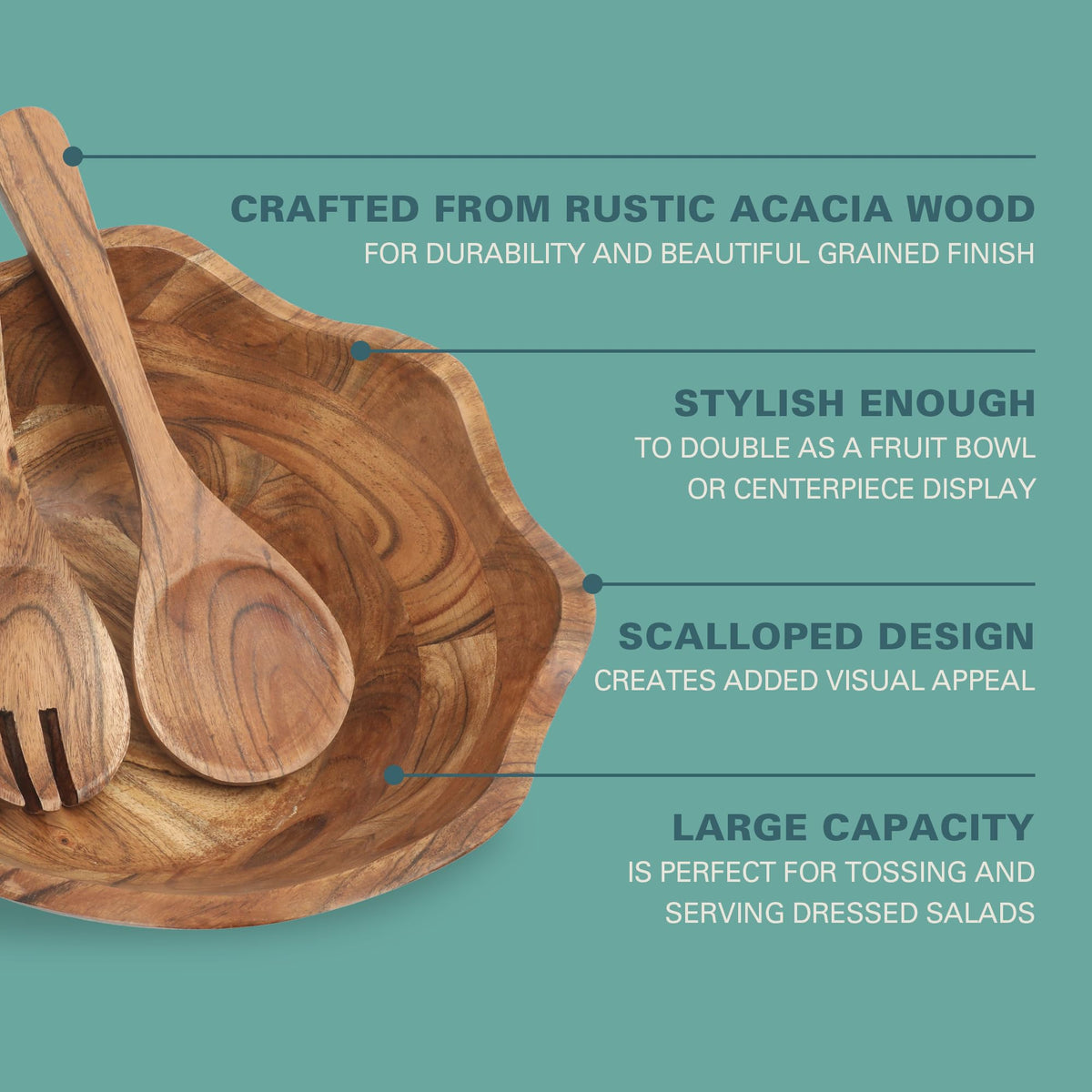 Gibson Home Sandhurst natural acacia wood grain highlighting rustic charm