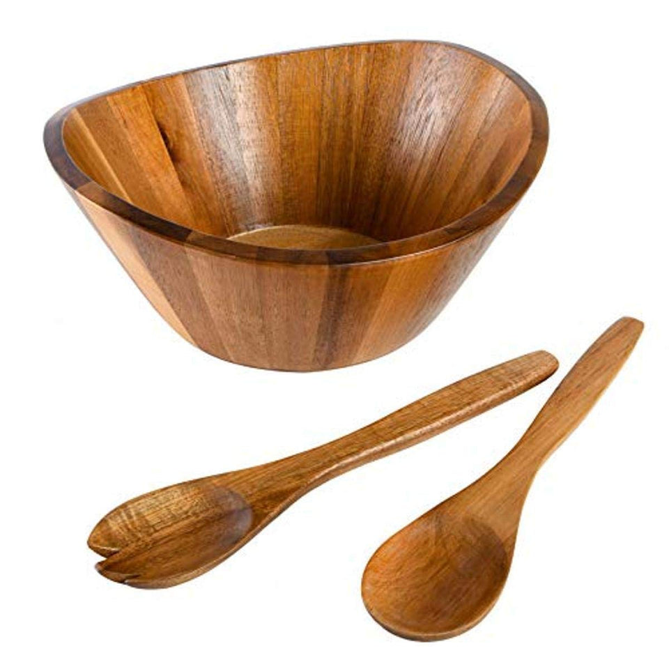 Gibson Home Sherwood salad bowl showing an 11.8-inch diameter for generous servings.