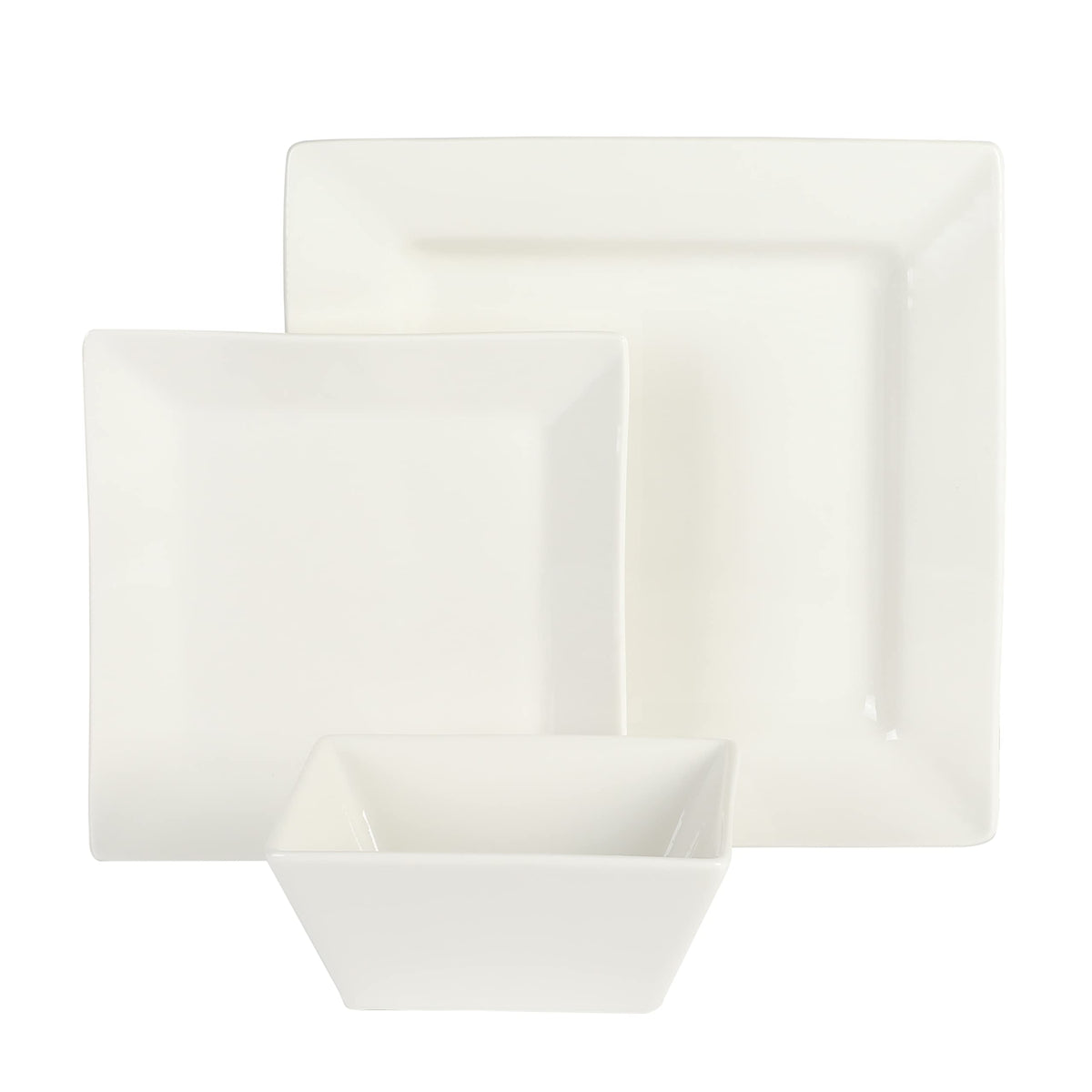 Gibson Home Zen Buffet display of the square dining set in white