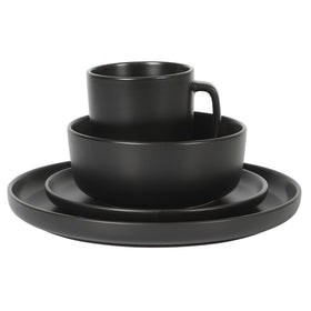 Gibson Home Zuma lip-edged rim closeup, prevents food from sliding and adds subtle style.
