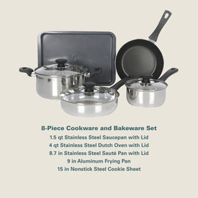 Gibson Home aluminum nonstick frying pan provides even heat and easy food release