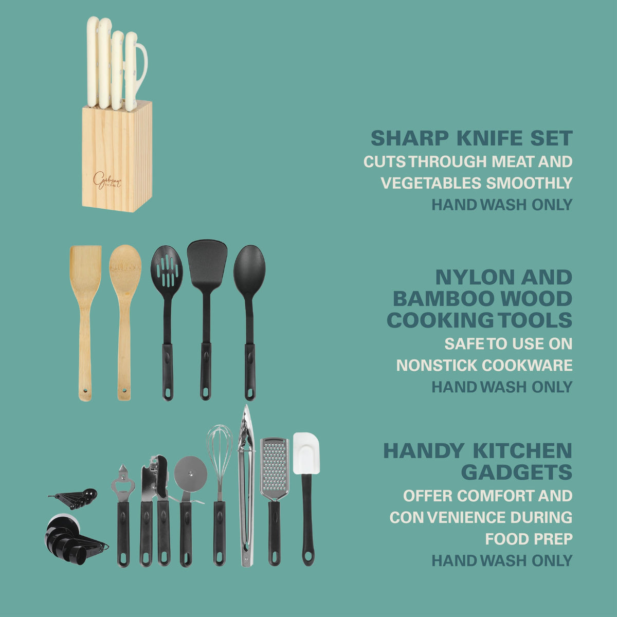 Gibson Home all-in-one kitchen box arrangement ready for cooking and hosting