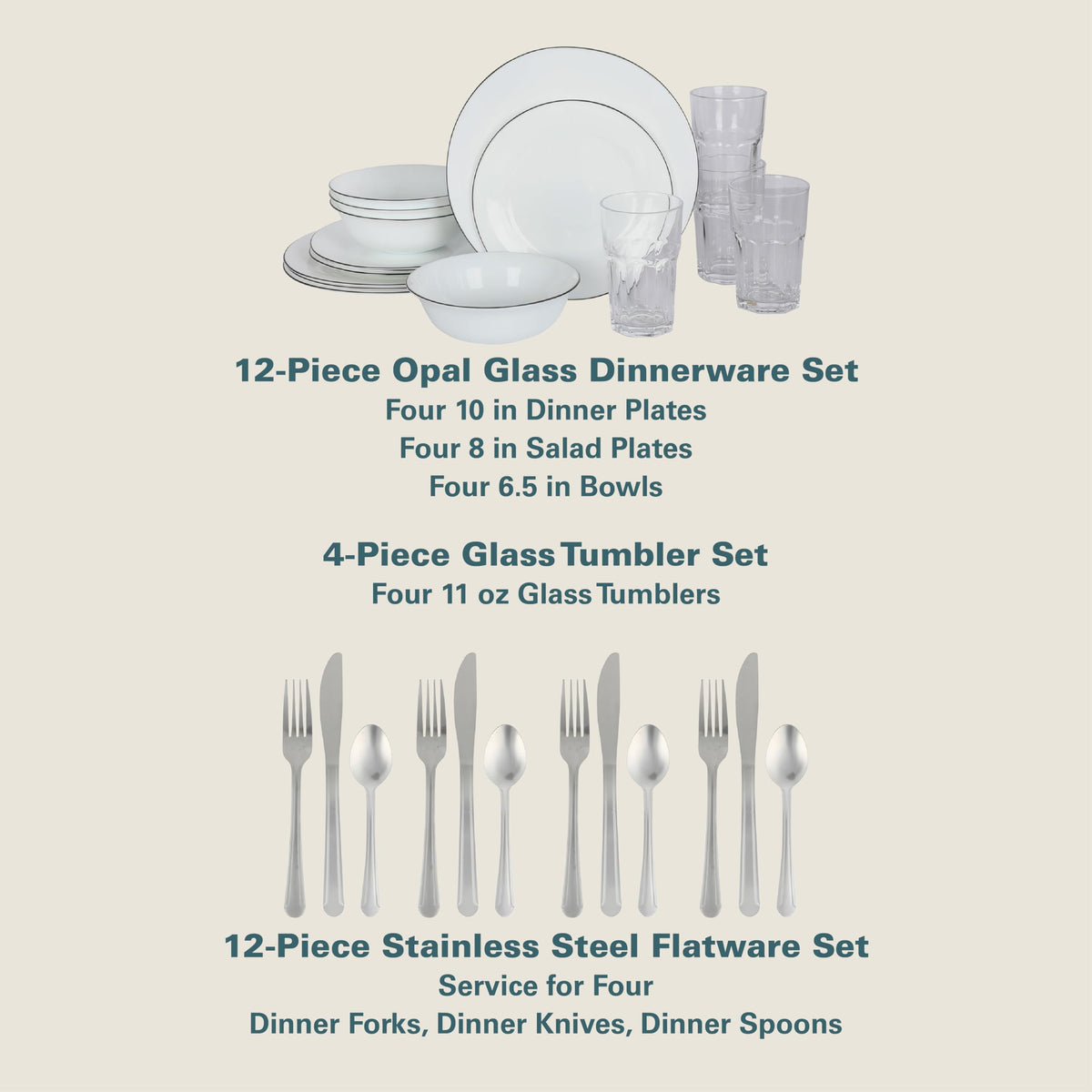 Gibson Home opal glass dinnerware plates showcase modern, durable service