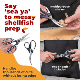 Gidli Kitchen Shears ergonomic PP/TPR handles provide comfortable grip