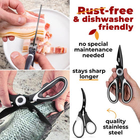 Gidli seafood scissors 7-inch with wide handle ideal for shellfish prep