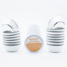 Gifbera liners stay neat in the plastic container for events.