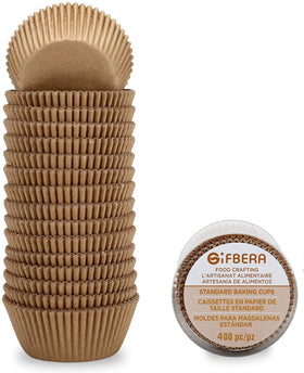 Gifbera natural cupcake liners with 2-inch bottom diameter for standard pans