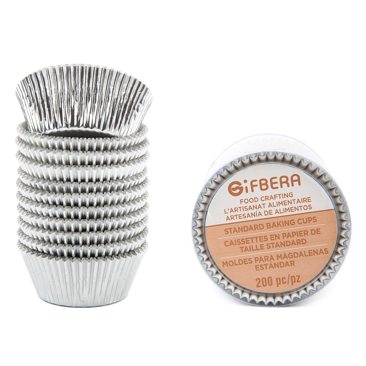 Gifbera standard silver liners for easy baking prep and clean release