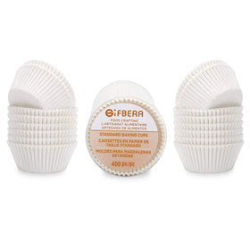 Gifbera white liners in standard-pan size for versatile desserts and treats