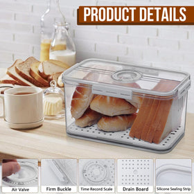 Gifhomfix airtight lid and sealing strip preserve moisture.