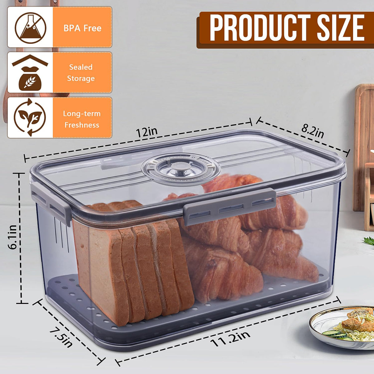Gifhomfix airtight sealing strip creates a secure seal for bread.