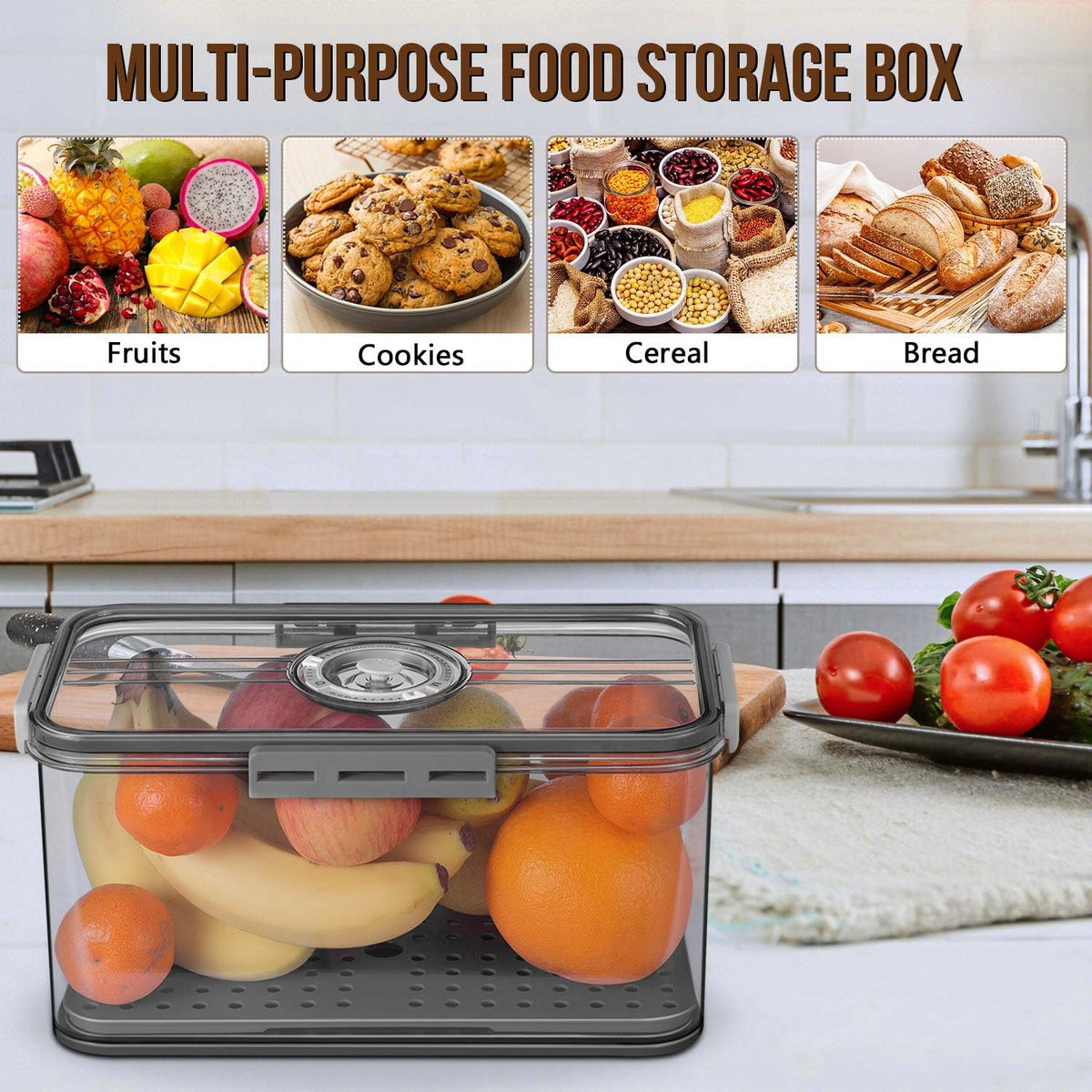 Gifhomfix detachable drain board keeps produce off moisture and sogginess.