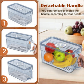 Gifhomfix bread box with detachable handle for easy lifting and transport.