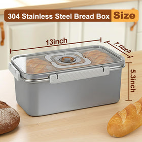 Gifhomfix bread box shows dishwasher-safe construction for easy cleaning.