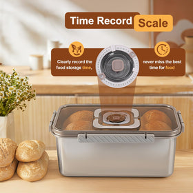 Gifhomfix bread box hidden handle for easy transport.