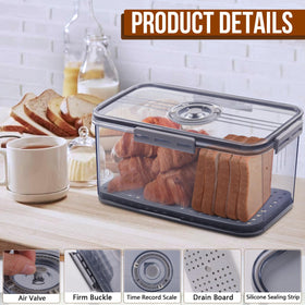 Gifhomfix large-capacity bread keeper fits sourdough loaves and pastries.