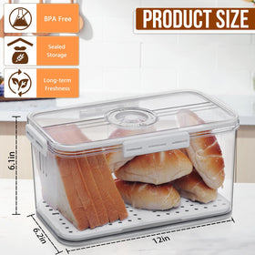 Gifhomfix bread box large capacity fits homemade loaves and pastries.