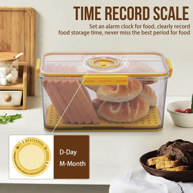 Gifhomfix bread box size display shows roomy capacity for loaves.