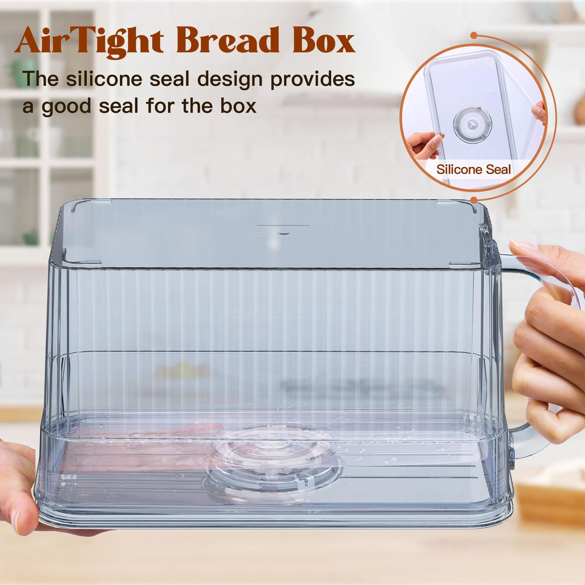 Gifhomfix bread box stackable design saves counter space.